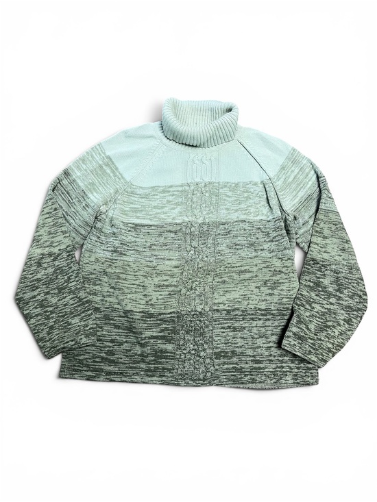 Karen Scott Sweaters - Karen Scott women’s size XL Cable Knit Turtleneck Sweater - Mint Green